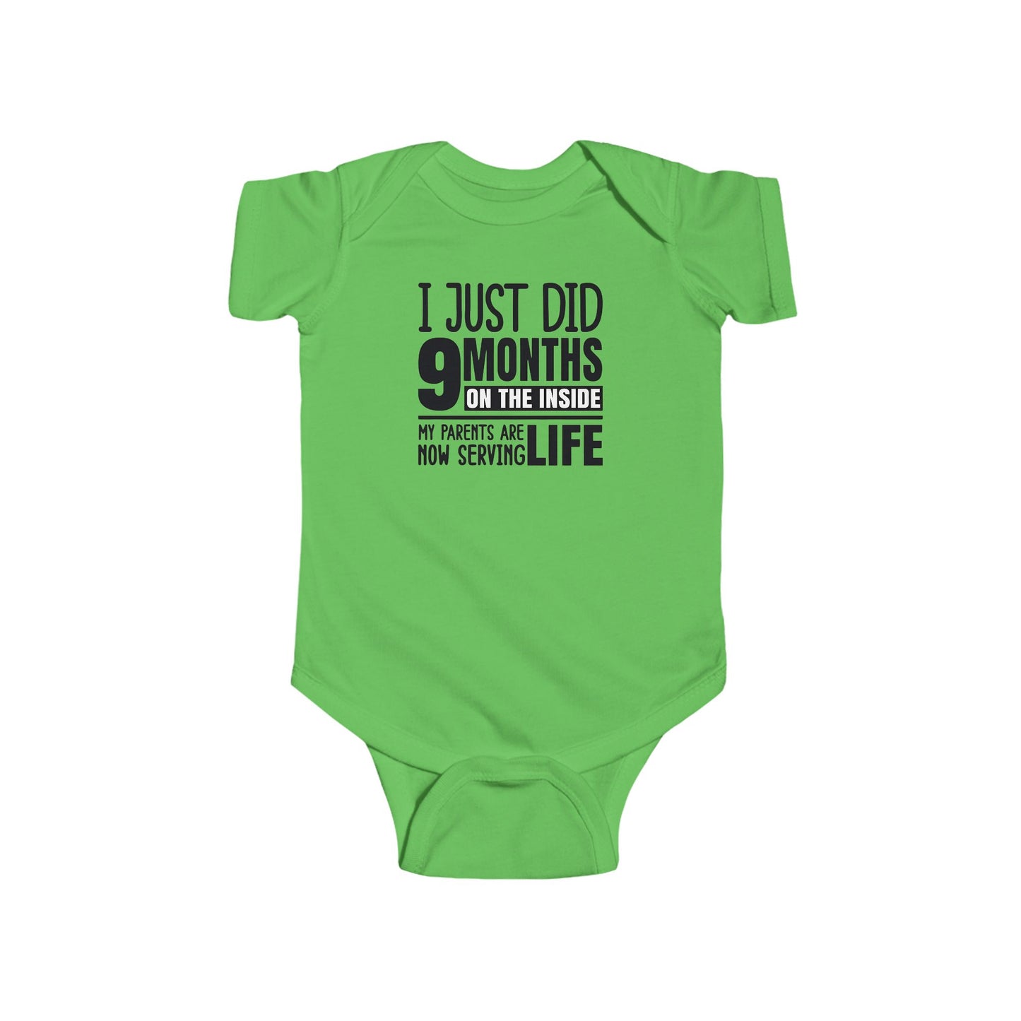 I Just Did 9 Months On The Inside – Funny Baby Onesie 👶🖤