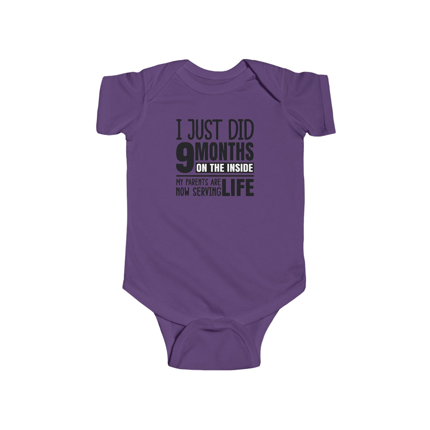 I Just Did 9 Months On The Inside – Funny Baby Onesie 👶🖤