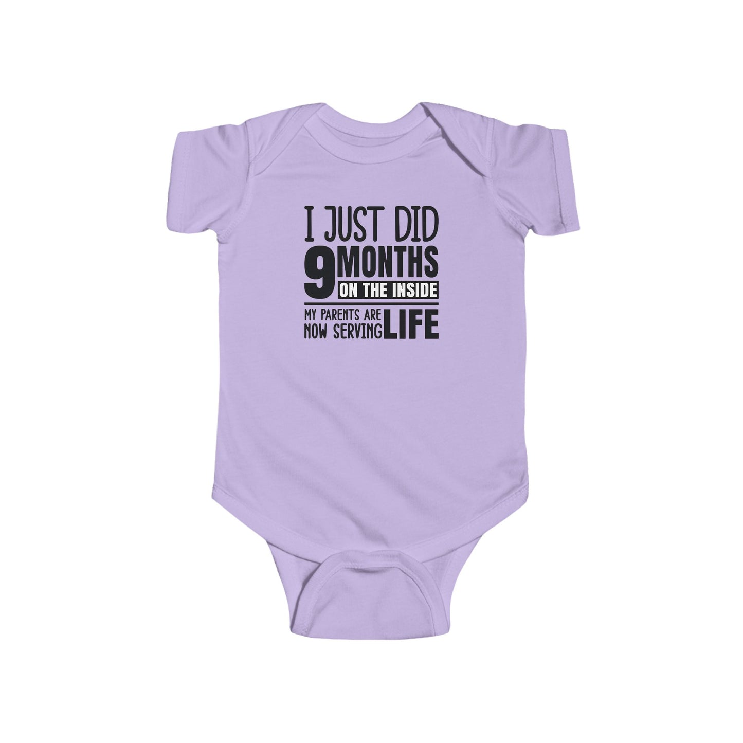 I Just Did 9 Months On The Inside – Funny Baby Onesie 👶🖤