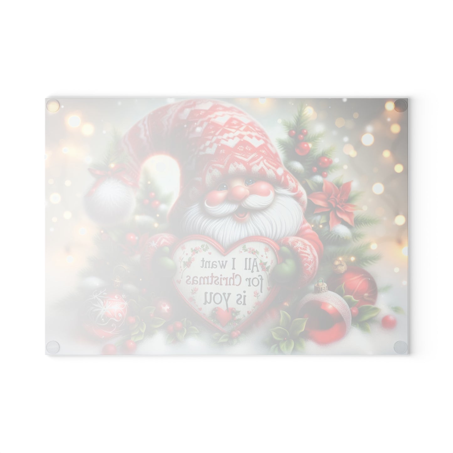 🎄❤️ All I Want for Christmas Is You Gnome Cutting Board – Holiday Love Edition ❤️🎅