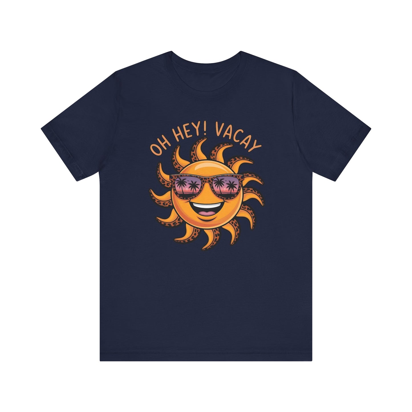 ☀️ ¡Hola! Camiseta de vacaciones – Sol sonriente con gafas de sol | Camiseta gráfica de verano para mujer