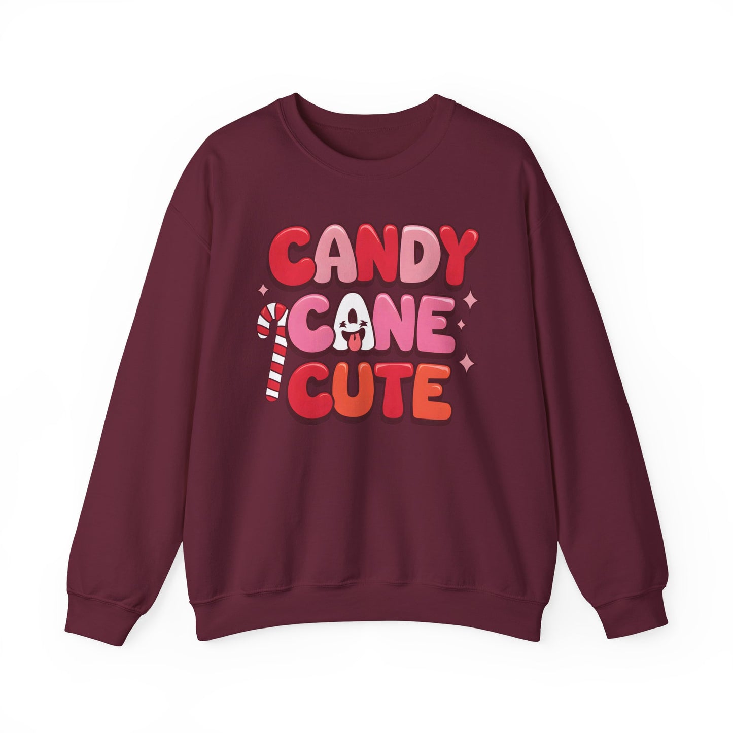 🎀🍭 Candy Cane Cute Women’s Christmas Sweatshirt – Soft, Cozy & Playful Holiday Style