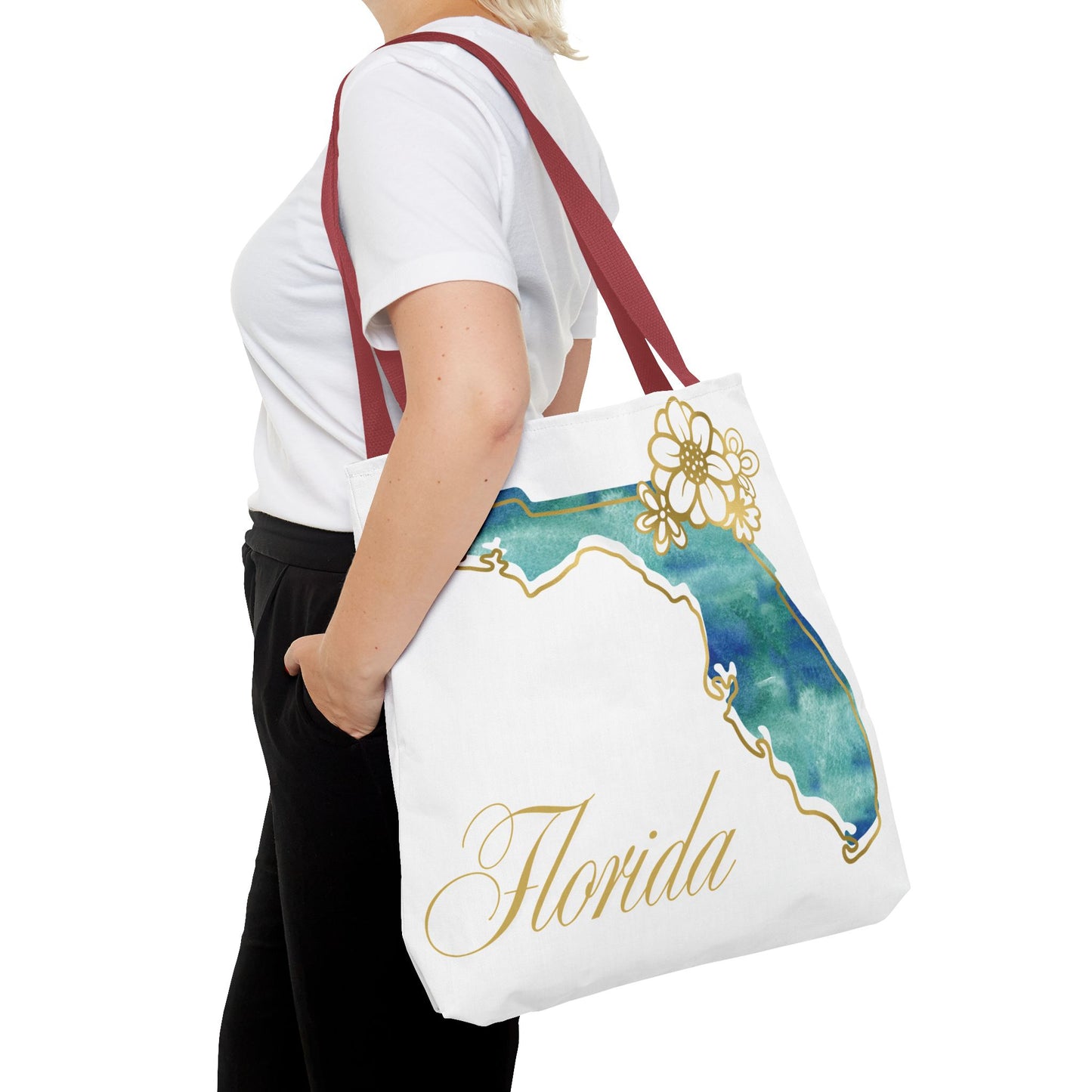 🌸 Florida State Floral Tote Bag – Elegant, Coastal & Practical 👜