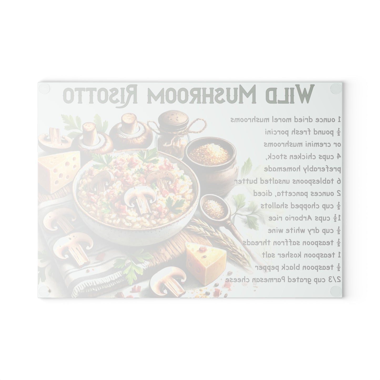 🍄 Wild Mushroom Risotto Cutting Board – Rustic Gourmet Charm for Your Kitchen