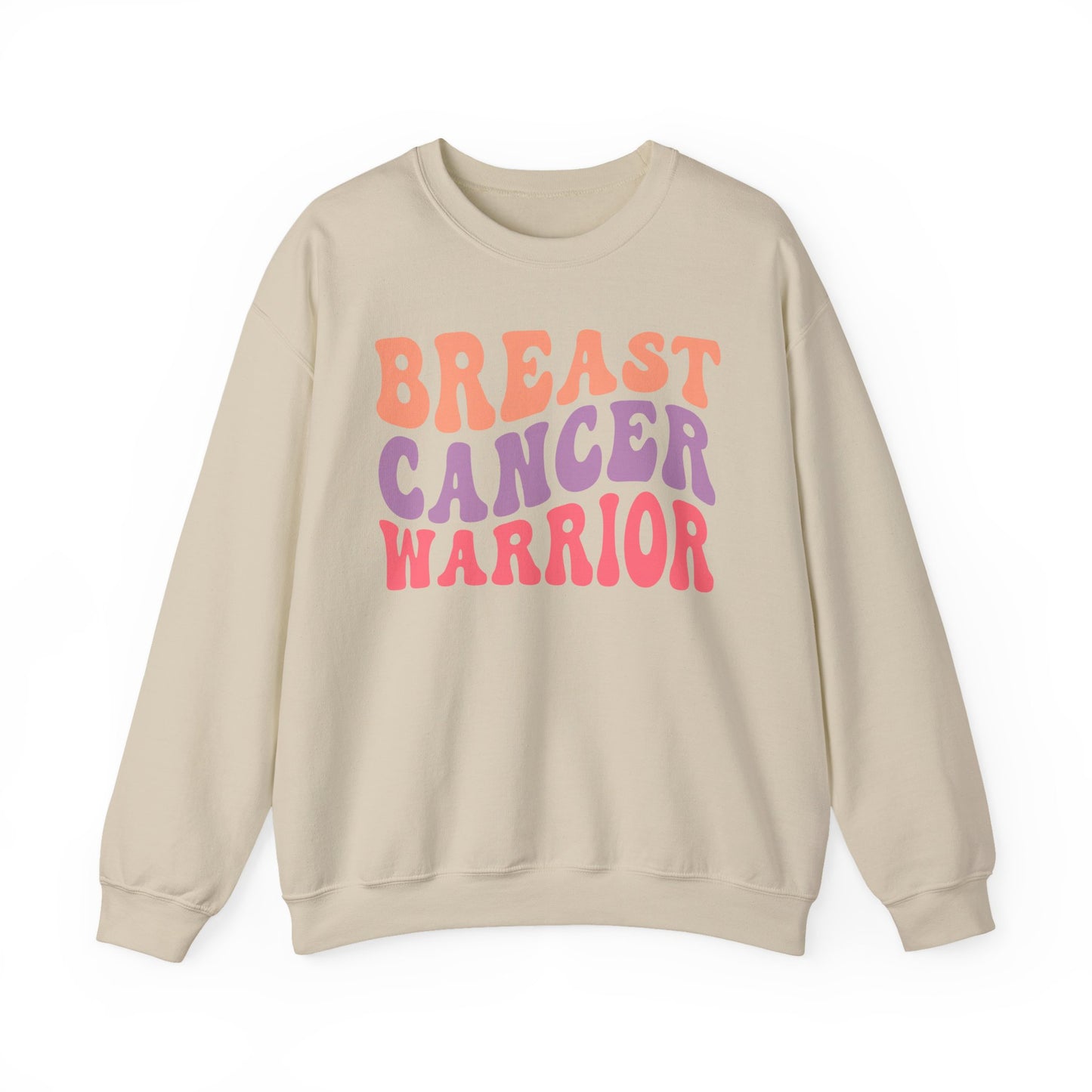 🌸✊ Breast Cancer Warrior Sweatshirt – Retro Awareness & Survivor Strength Crewneck