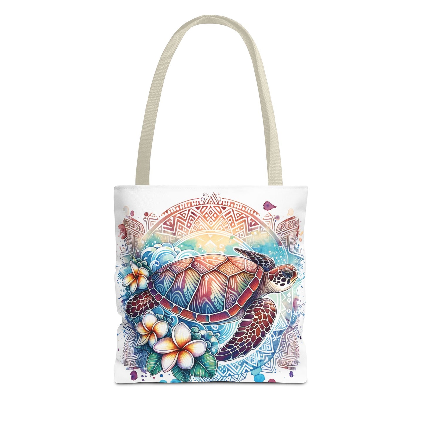 🐢 Tropical Sea Turtle Tote Bag – Coastal, Artistic & Practical 🌺