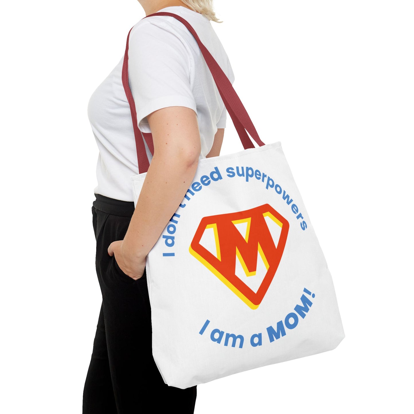 ¡No necesito superpoderes, soy MAMÁ! – Bolsa de tela divertida y empoderadora para mamás 💖