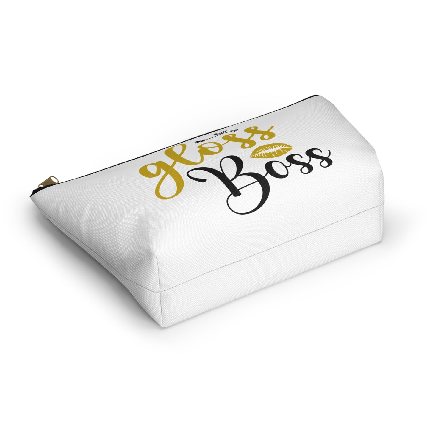 Accessory Pouch – "Gloss Boss" Yellow Makeup Bag