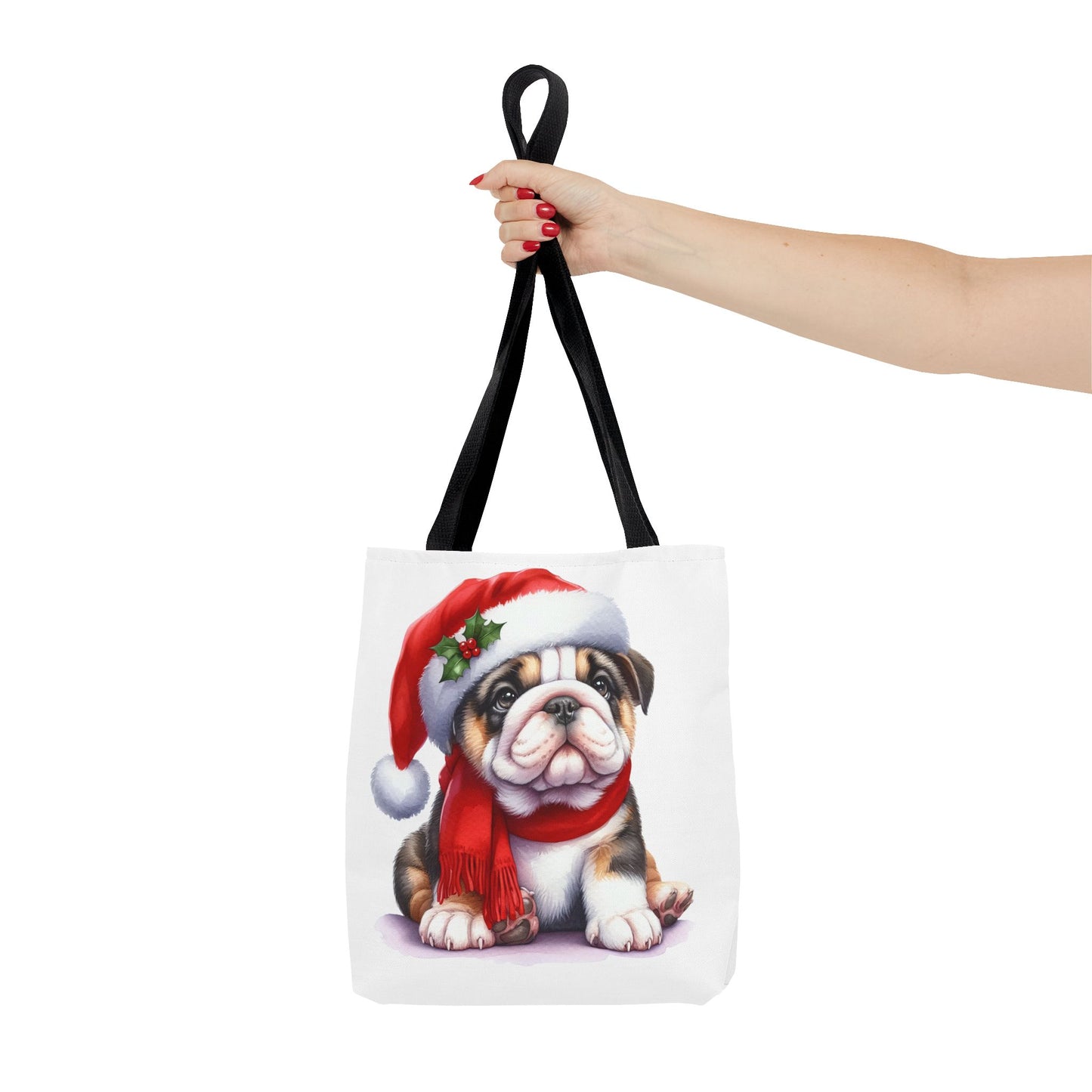 🎅 Bulldog Christmas Tote Bag – Cozy Holiday Style for Dog Lovers 🐾