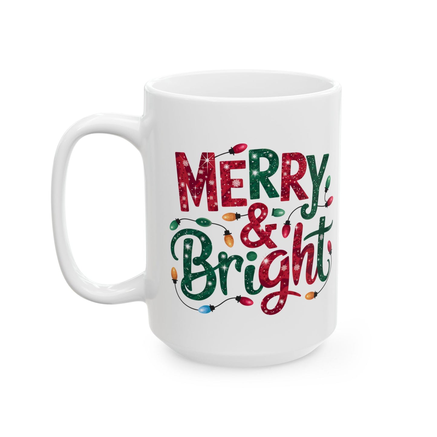 🎄 Merry & Bright Christmas Lights Mug – Festive Cheer in Every Sip! ☕