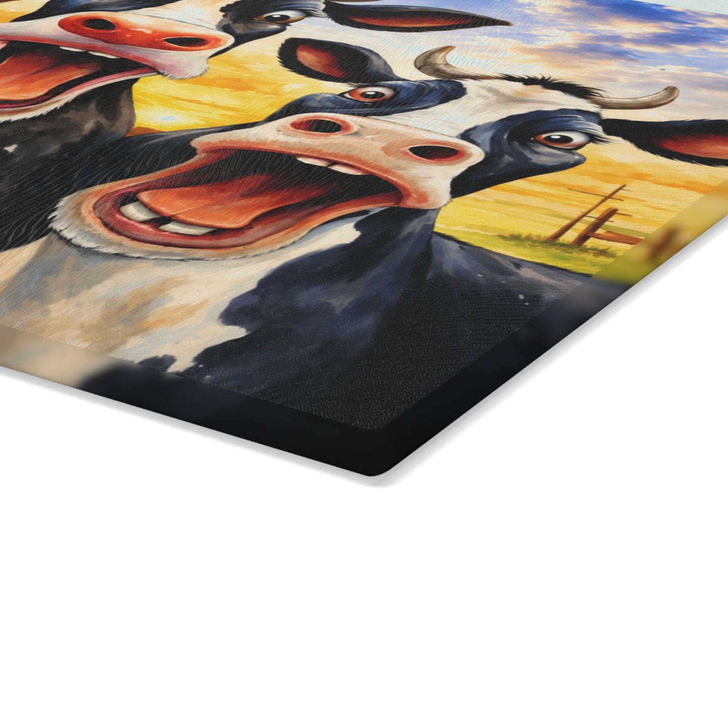 Mooove!! She Has a Knife Glass Cutting Board – Funny Farm Kitchen Decor