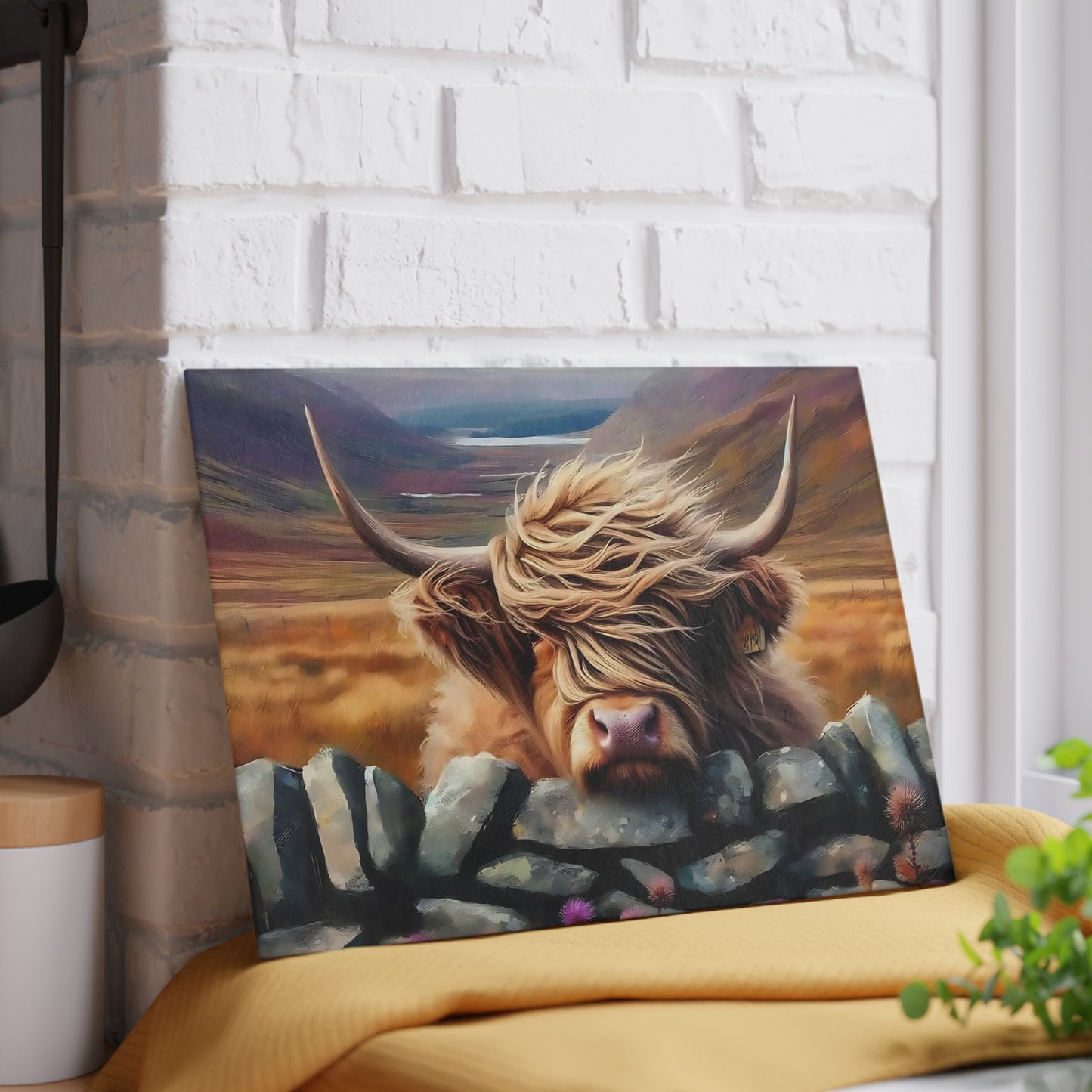 🐂🌾 Rustic Highland Cow Cutting Board – Countryside Charm for Your Kitchen Décor 🪵✨