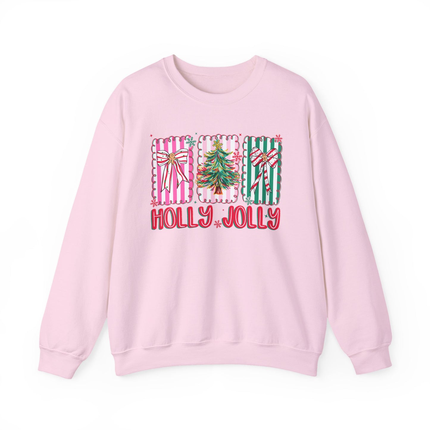 🎀✨ Holly Jolly Retro Sweatshirt – Festive Bows & Christmas Cheer