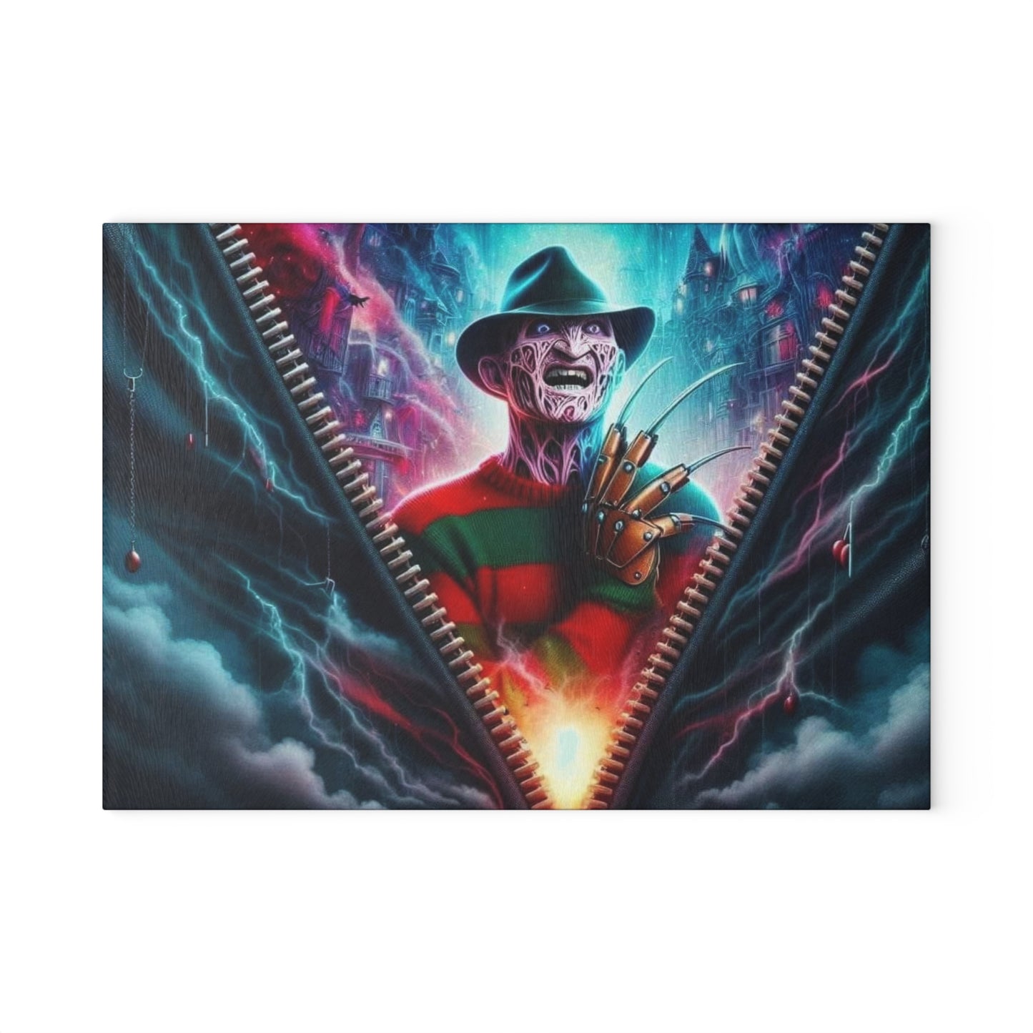 🧤🔥 Nightmare Realm Zipper Cutting Board – Unleash Chills & Thunder in the Kitchen
