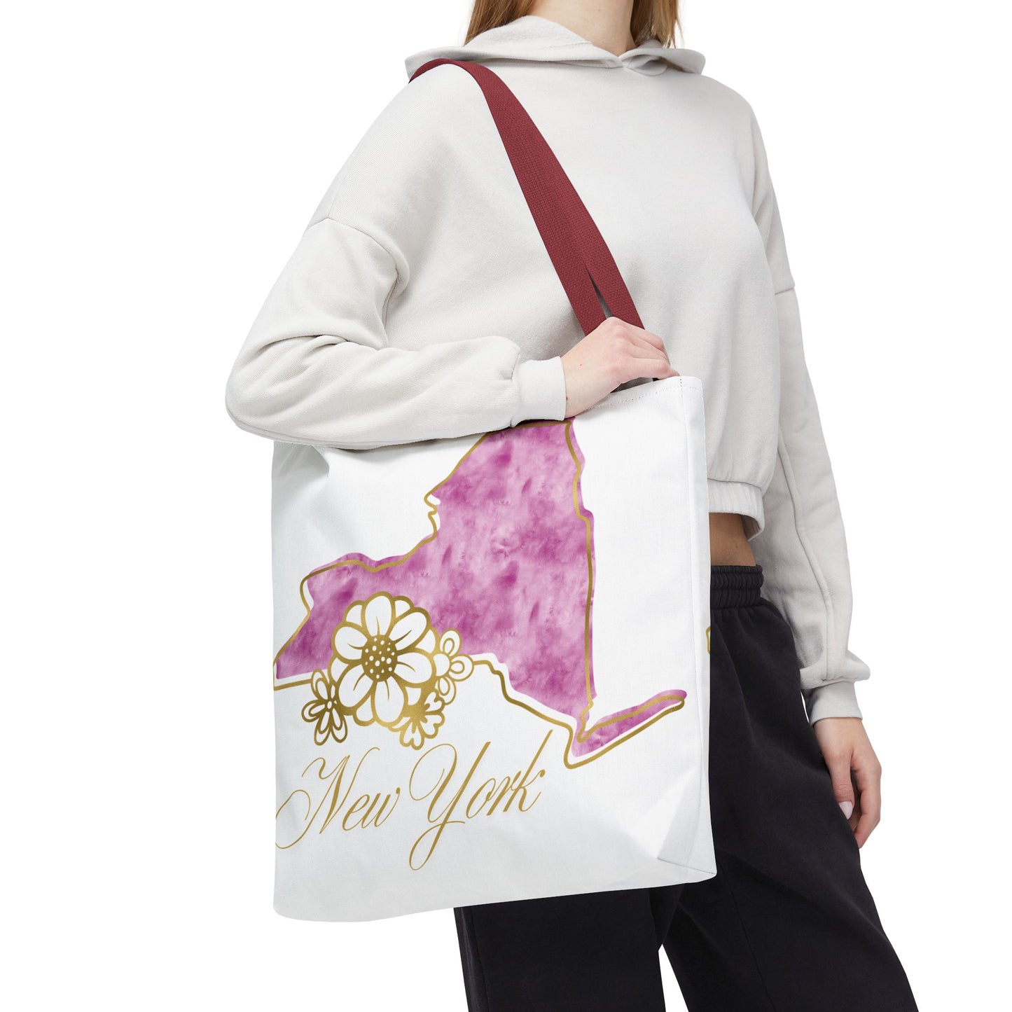 🗽 New York State Floral Tote Bag – Chic, Practical & City Charm 🌸