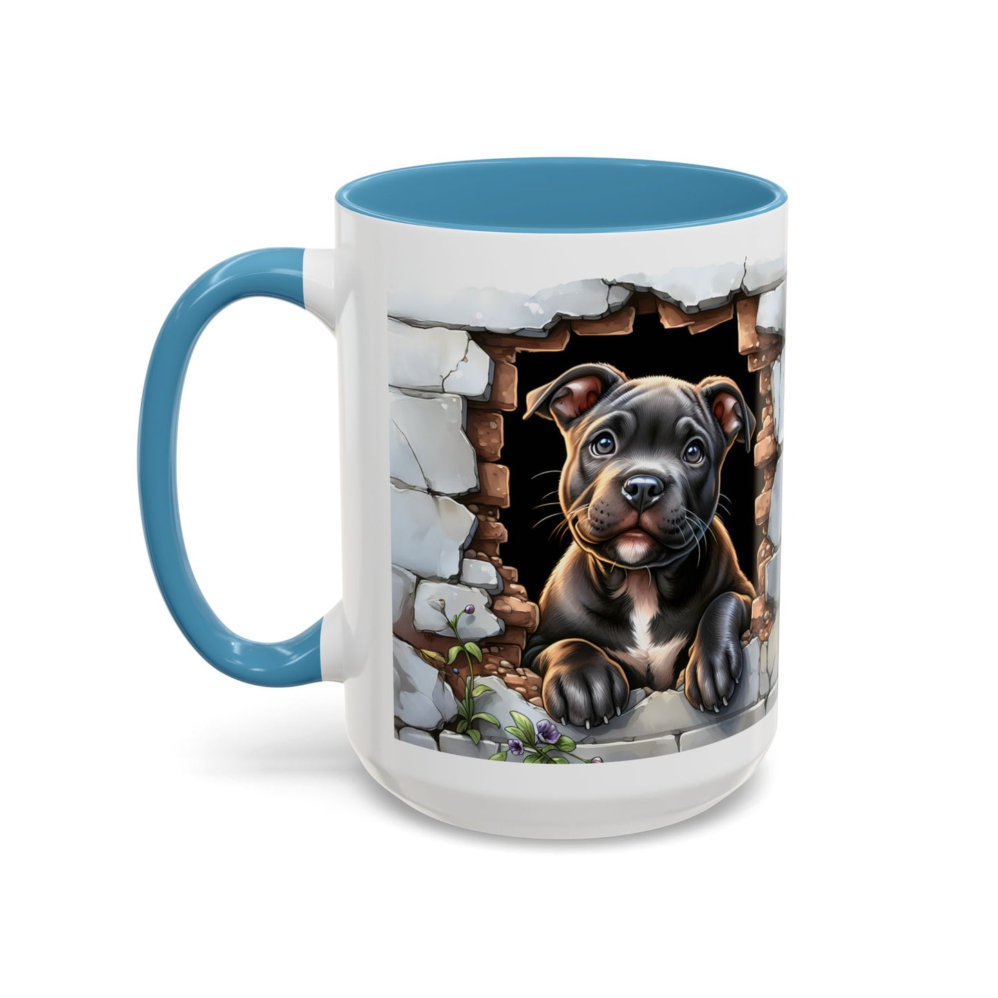 🐶☕ Pit Bull Puppy Accent Mug – Cute Breakthrough Pup Design ✨