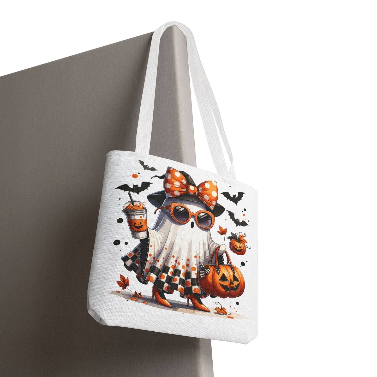 🧡 Chic Ghost Halloween Tote Bag – Sassy, Stylish & Spook-tacular 👻🎃