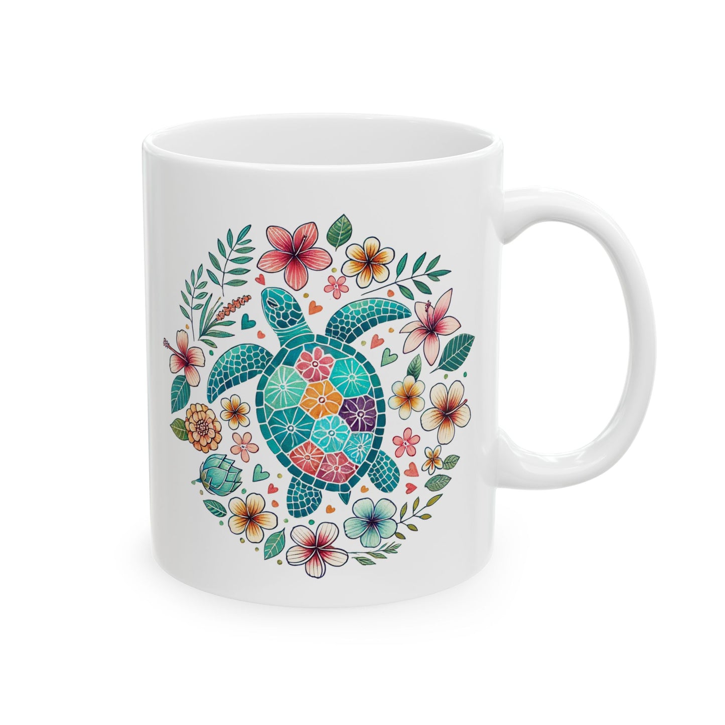 🐢 Personalized Sea Turtle Mug – A Beautiful Blend of Nature and Color! 🌸