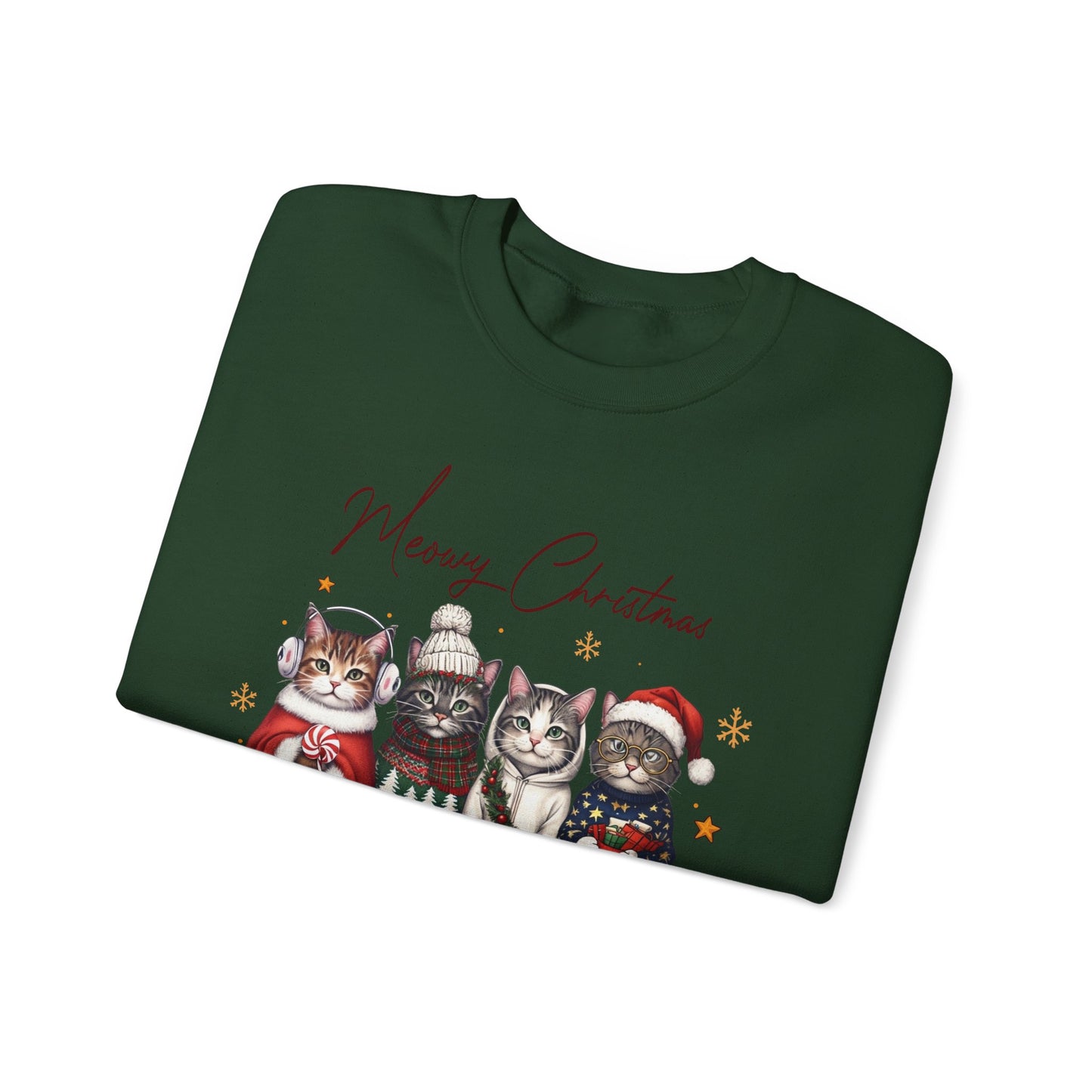 🐾✨ Meowy Christmas Sweatshirt – Festive Cats & Cozy Holiday Cheer 🎄🐱
