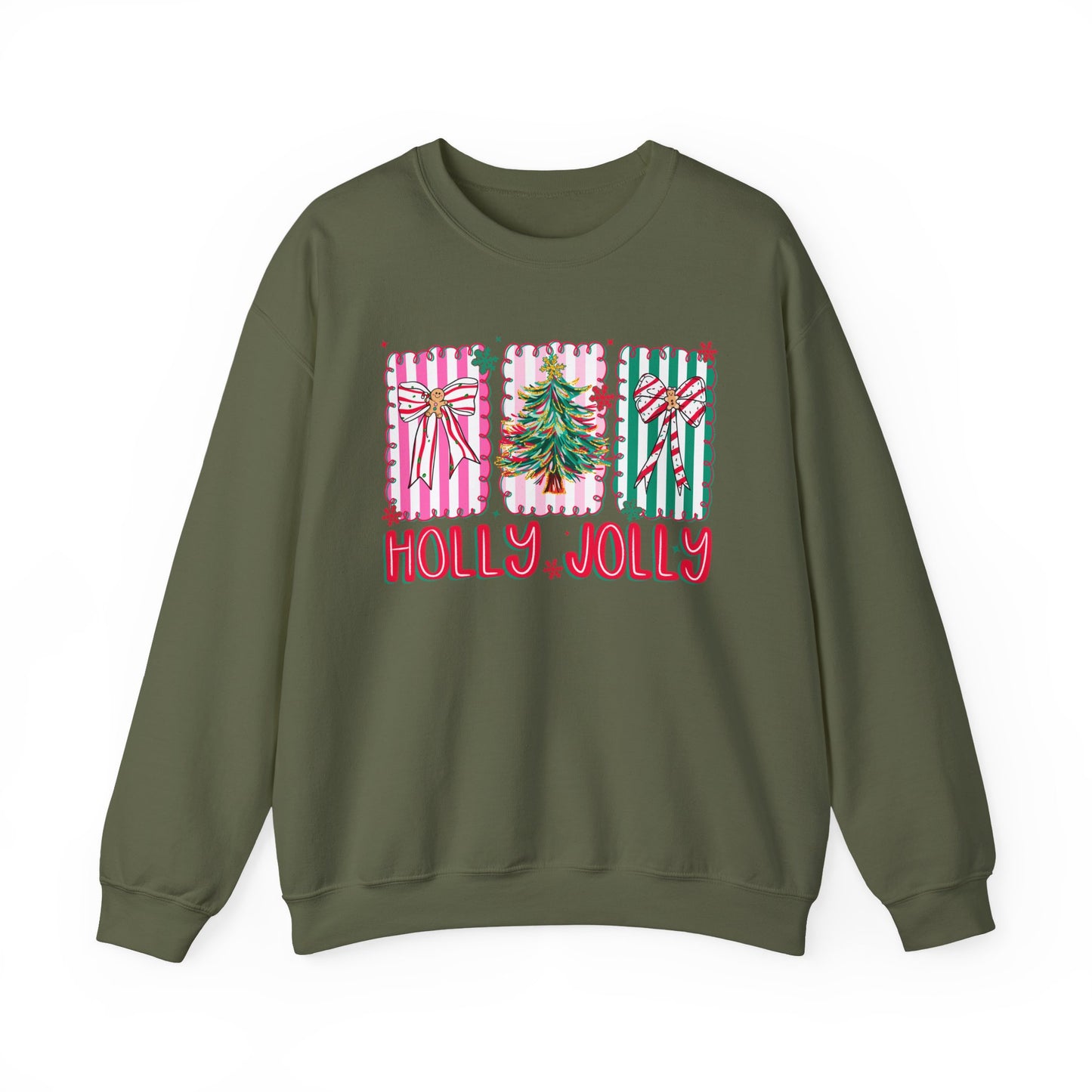 🎀✨ Holly Jolly Retro Sweatshirt – Festive Bows & Christmas Cheer