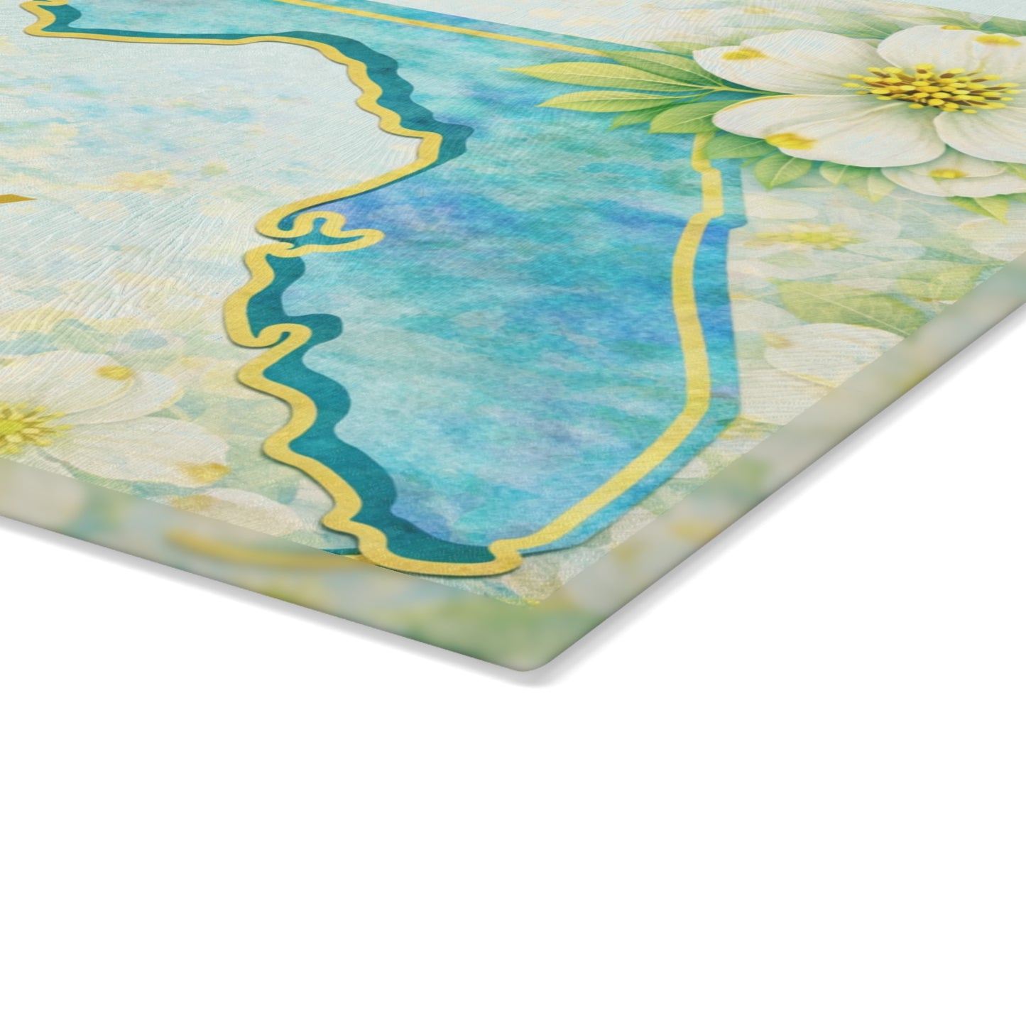 Florida State Flower Glass Cutting Board – Home Is Where the Heart Is Florida Kitchen Decor