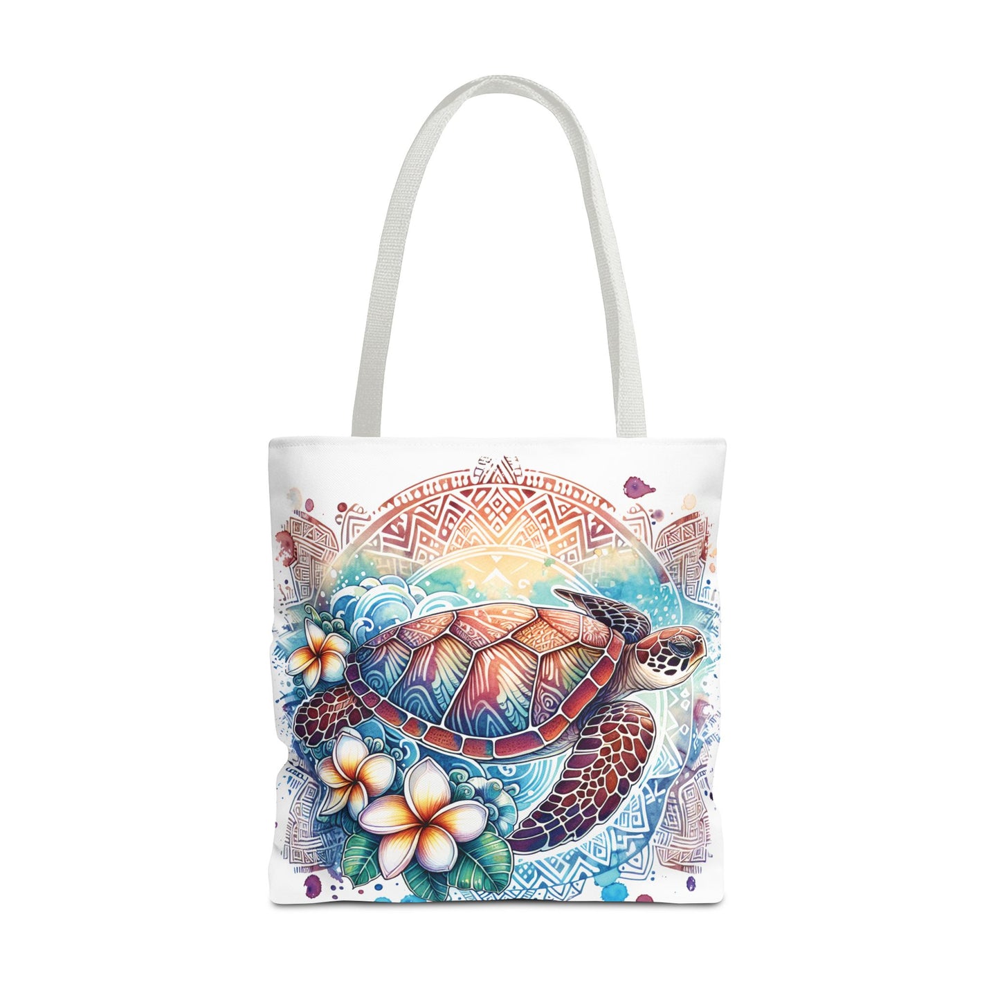 🐢 Tropical Sea Turtle Tote Bag – Coastal, Artistic & Practical 🌺