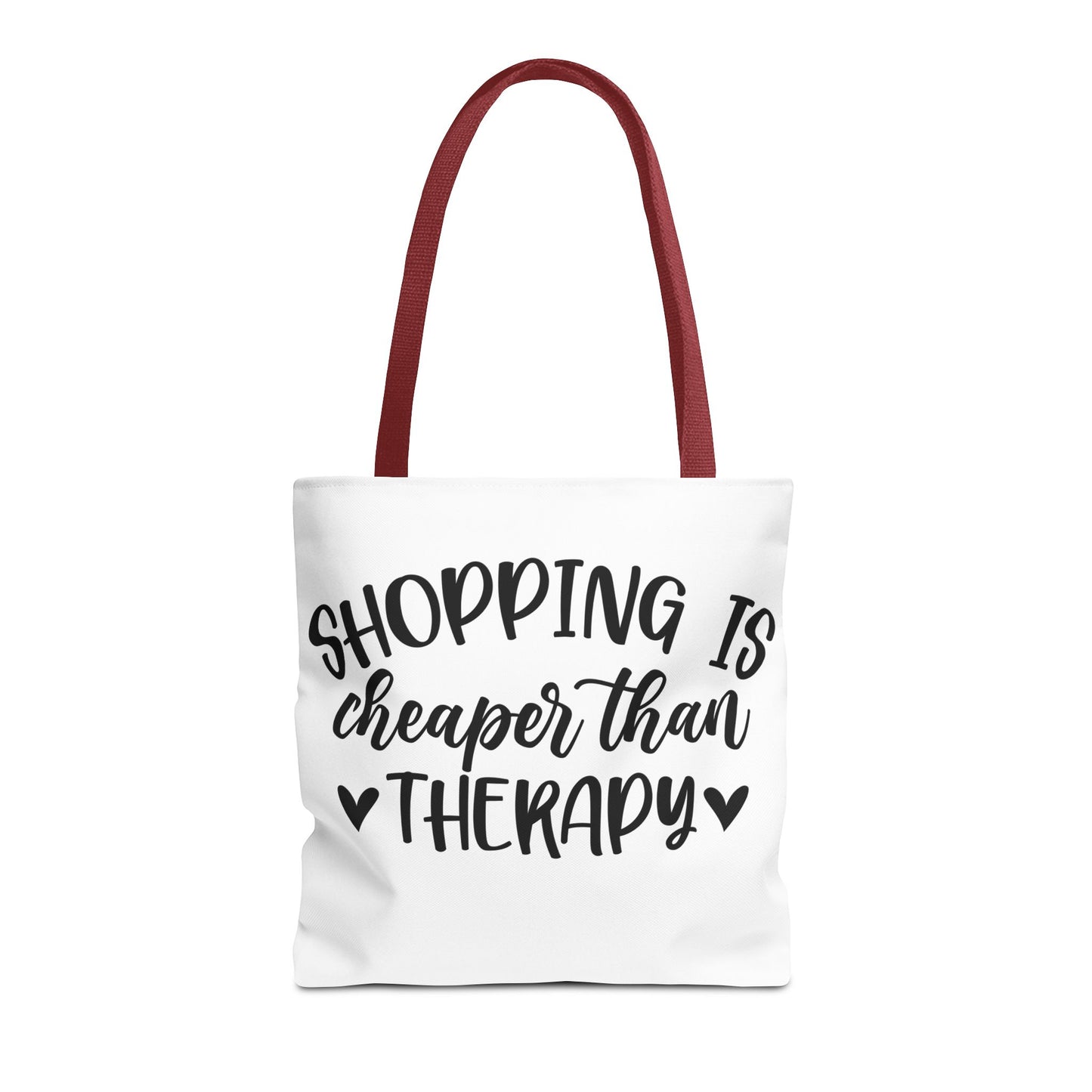 🛍️ Shopping Is Cheaper Than Therapy Tote Bag – Fun & Stylish Everyday Carry ❤️