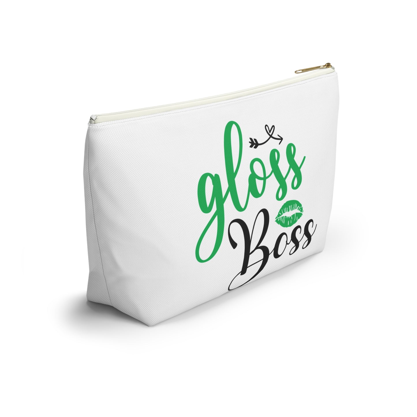 Accessory Pouch – "Gloss Boss" Green Makeup Bag