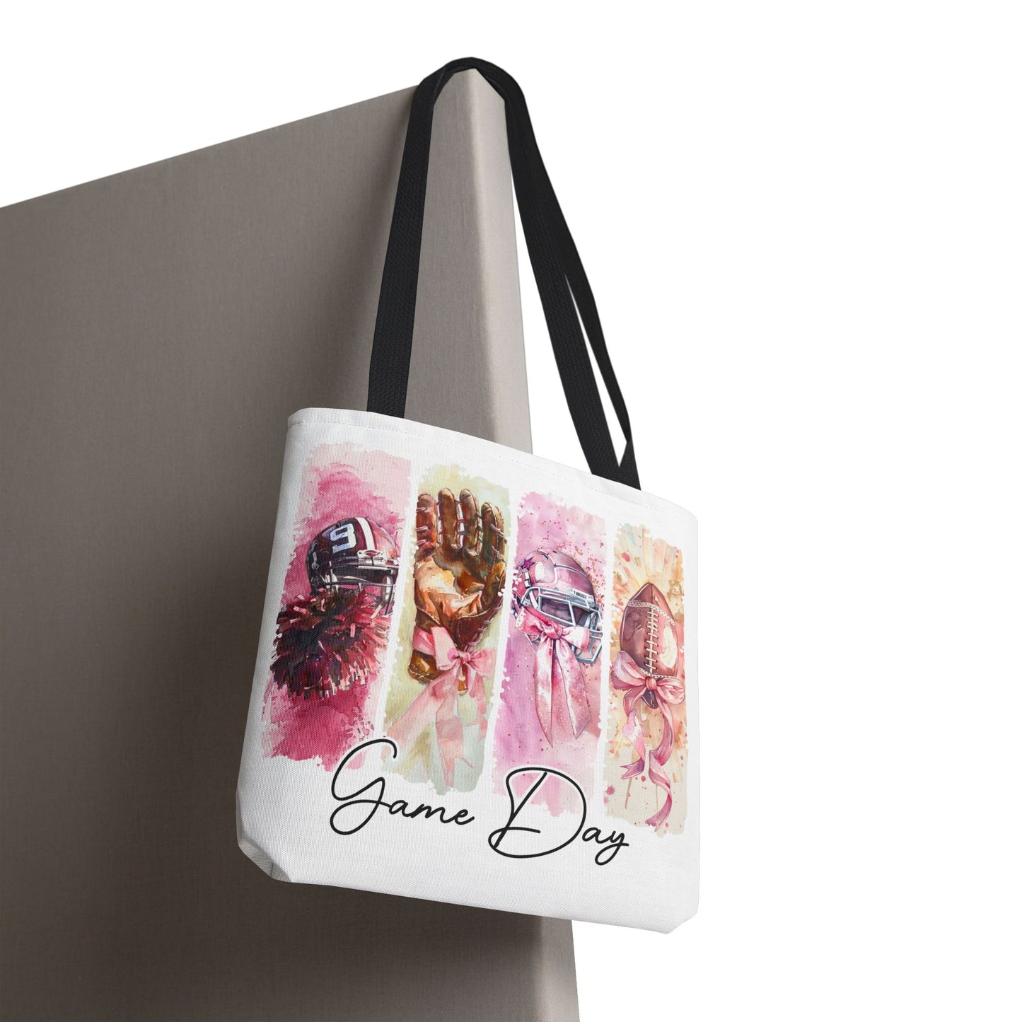 🏈 Game Day Pink Ribbon Tote Bag – Football & Pink Power 💖👜