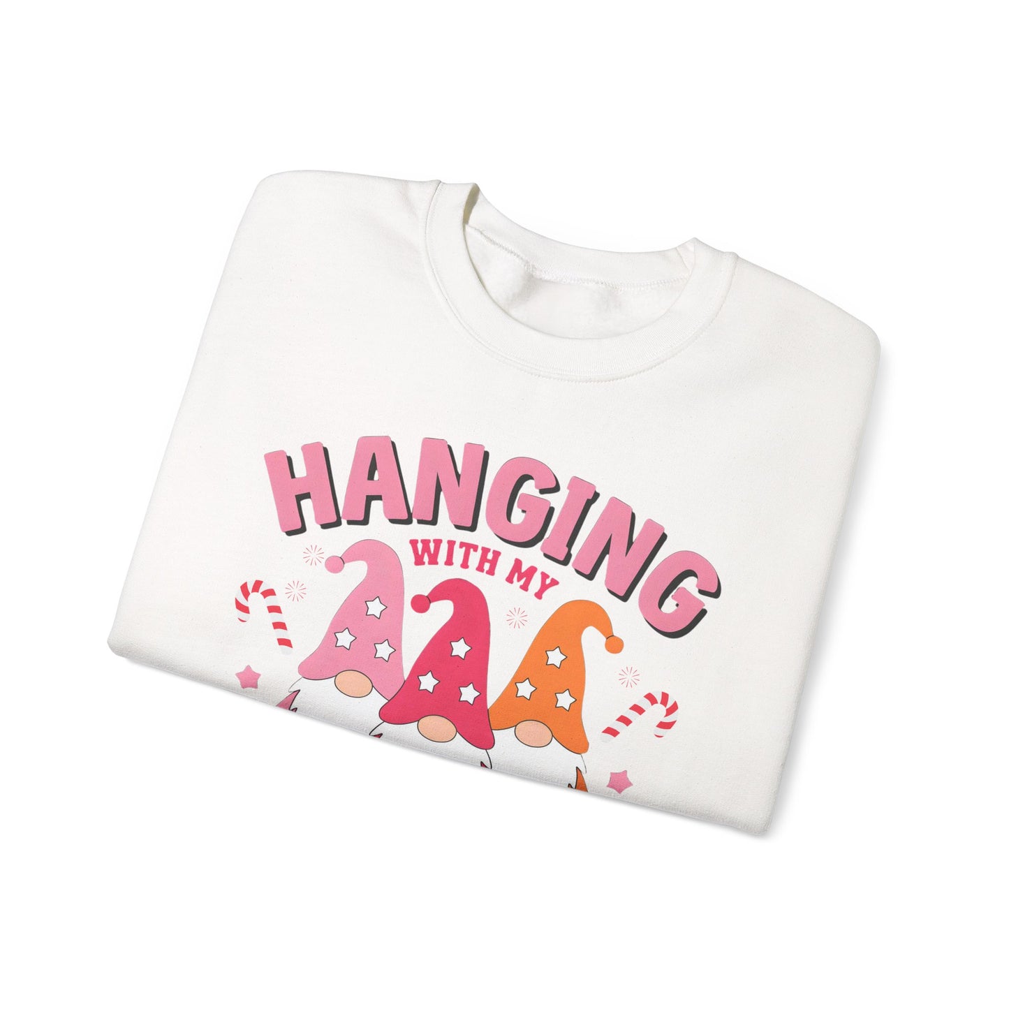 🎀 Hanging With My Gnomies Women’s Sweatshirt – Cute Holiday Matching Vibes