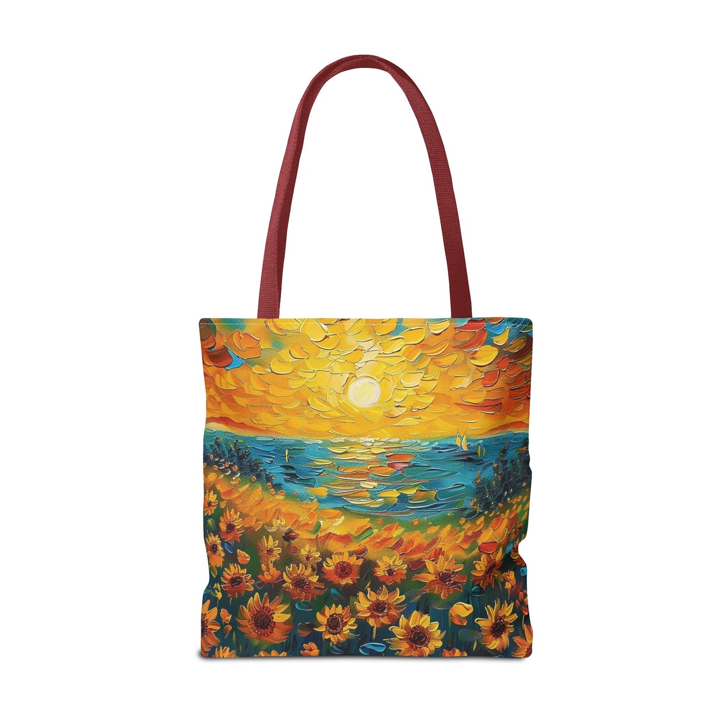 🌻 Girasoles al Atardecer – Bolso Tote Vibrante y Artístico 🌅