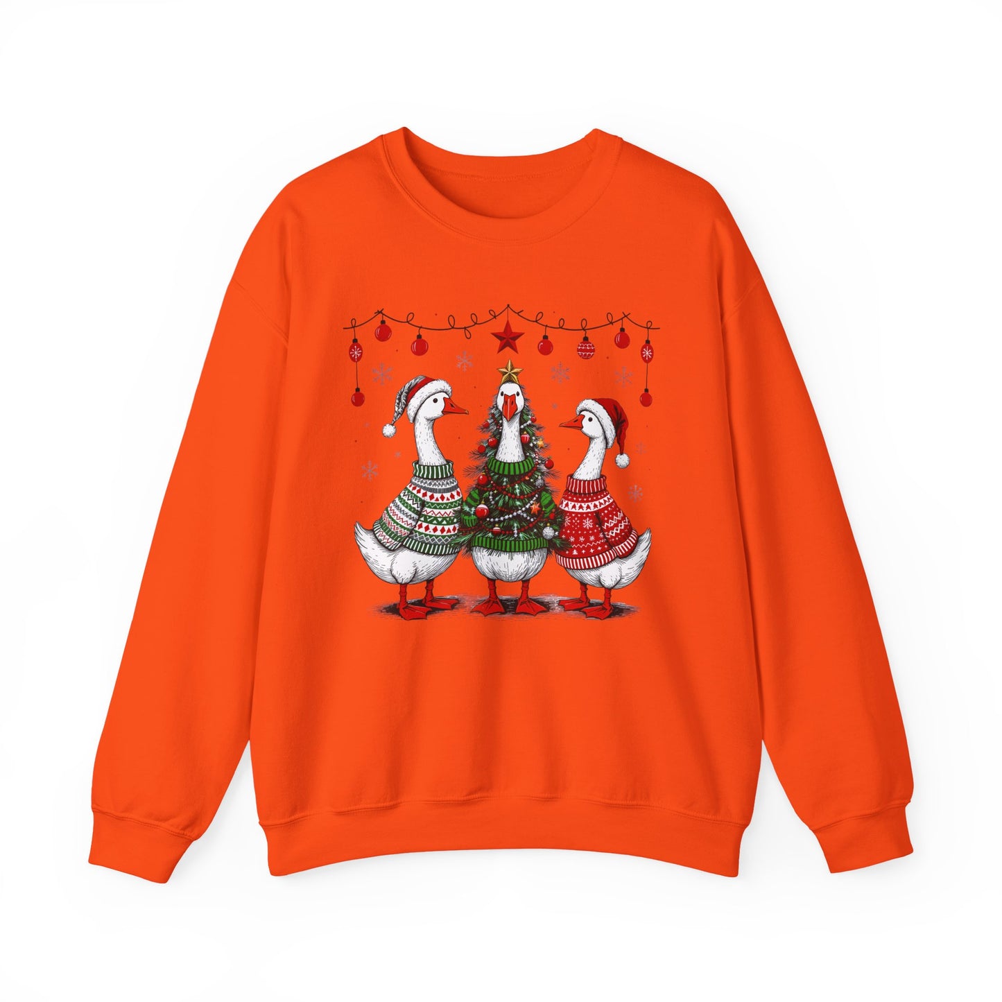 🎄🪿 Goosemas Sweater Flock Sweatshirt – Festive Geese in Cozy Knits
