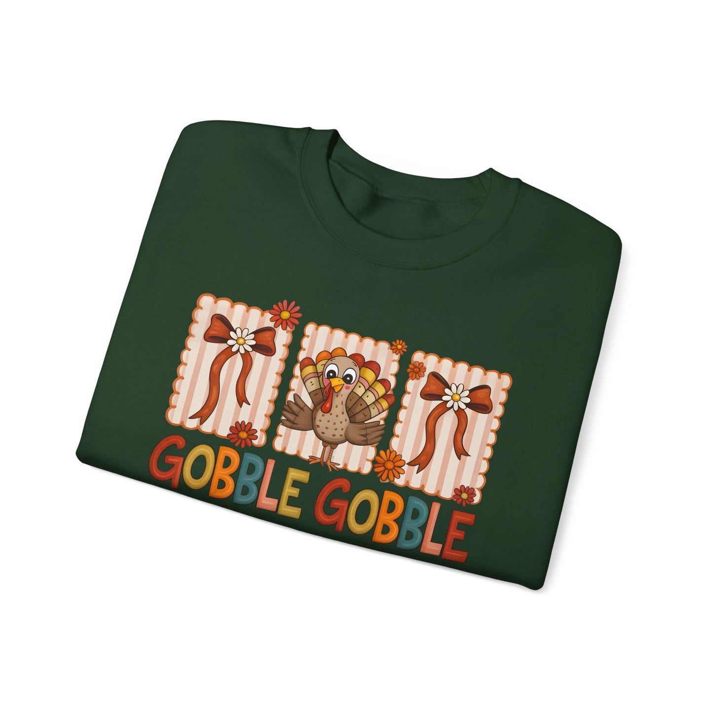 🦃✨ Gobble Gobble Till You Wobble Sweatshirt – Cute Turkey Fall Vibes 🍁🧡