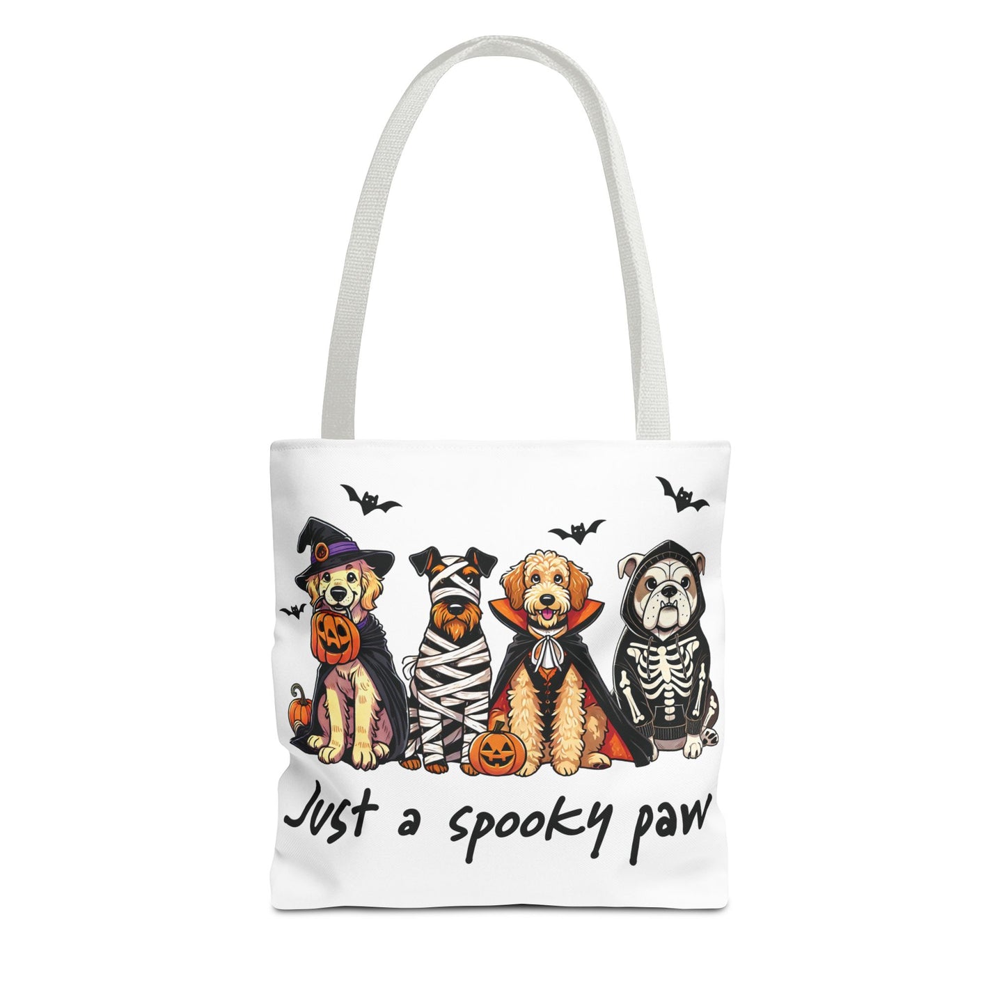 🐾 Spooky Paws Halloween Tote Bag – Doggone Cute Halloween Style 🎃