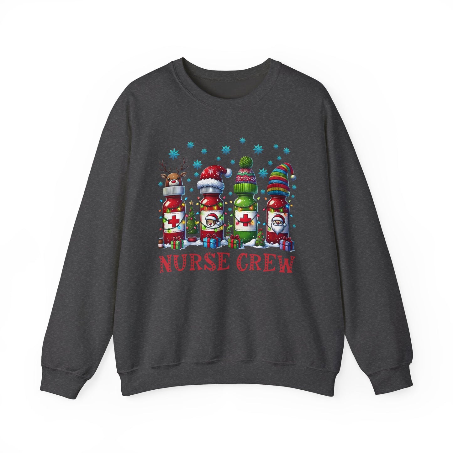🎄🩺 Nurse Crew Holiday Sweatshirt – Festive Crewneck for Healthcare Heroes