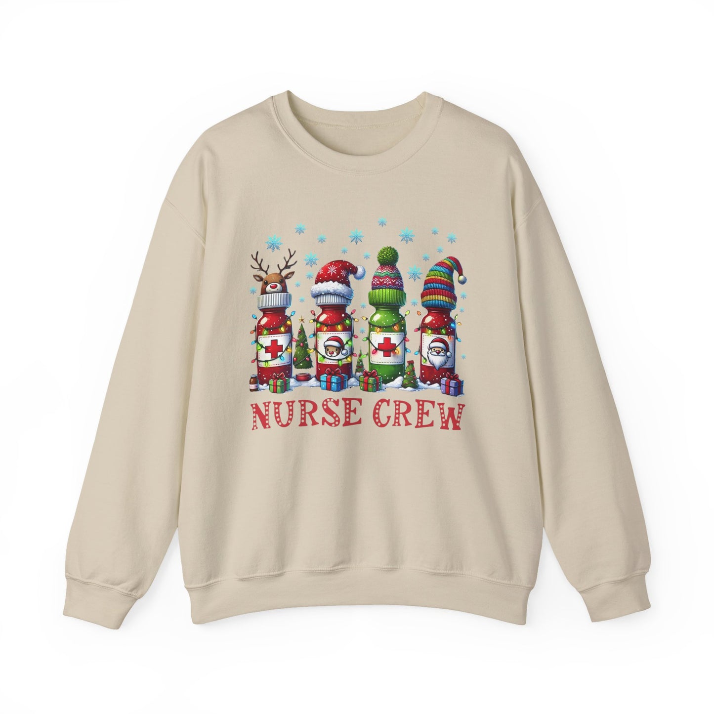 🎄🩺 Nurse Crew Holiday Sweatshirt – Festive Crewneck for Healthcare Heroes