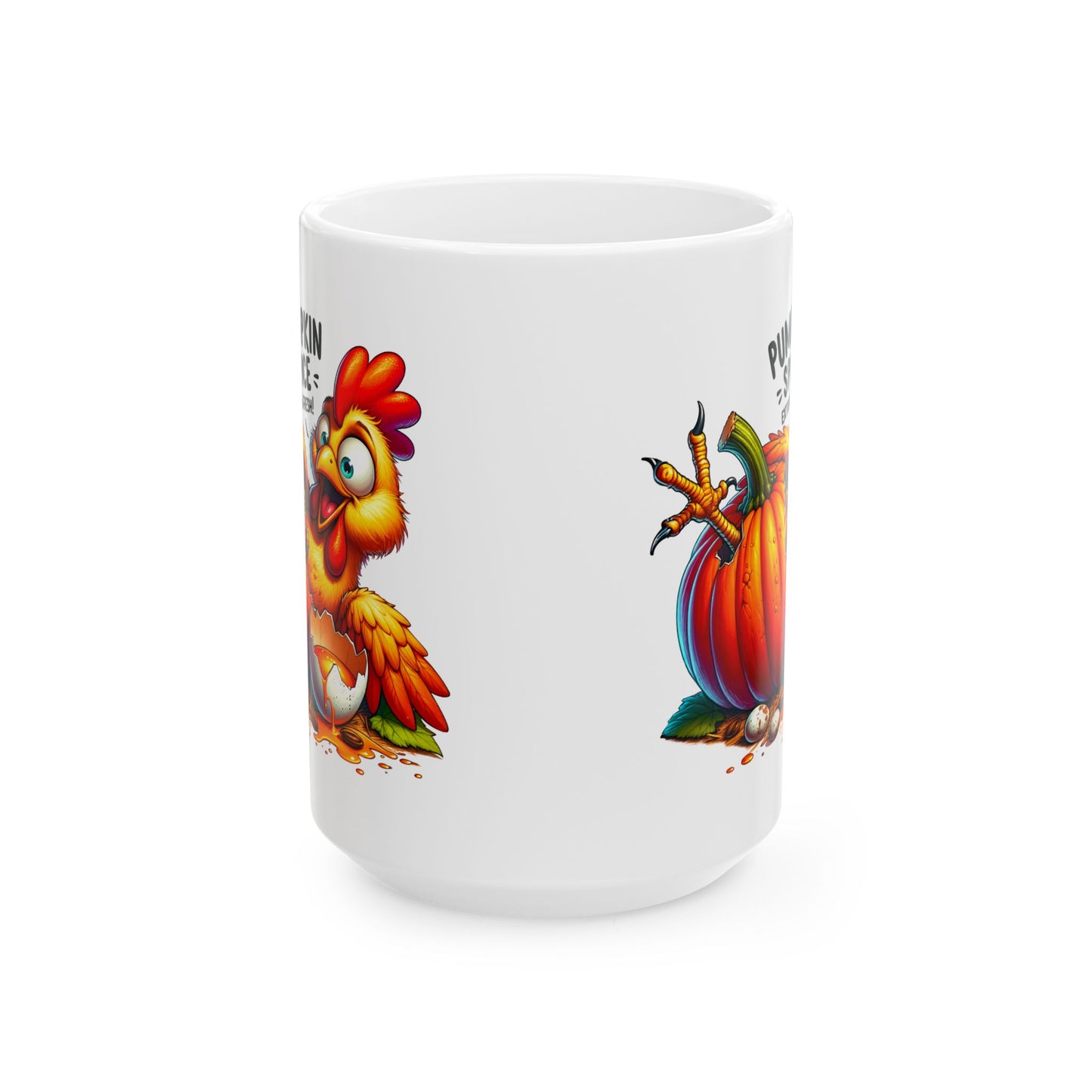 🐔🎃 Pumpkin Spice Extra Fresh Chicken Mug – Funny Fall Coffee Cup ✨☕