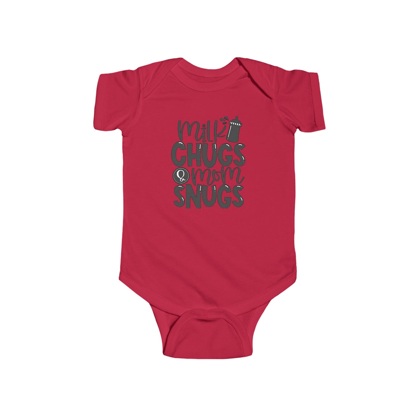 Milk Chugs & Mom Snugs Baby Bodysuit – Available in Multiple Colors and Organic