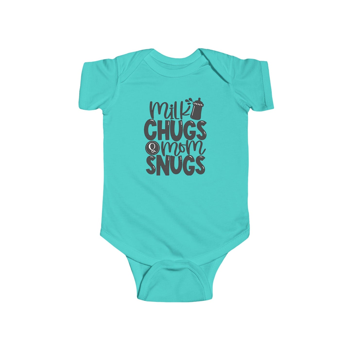 Milk Chugs & Mom Snugs Baby Bodysuit – Available in Multiple Colors and Organic