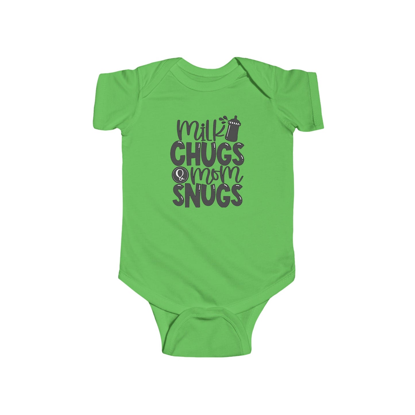 Milk Chugs & Mom Snugs Baby Bodysuit – Available in Multiple Colors and Organic