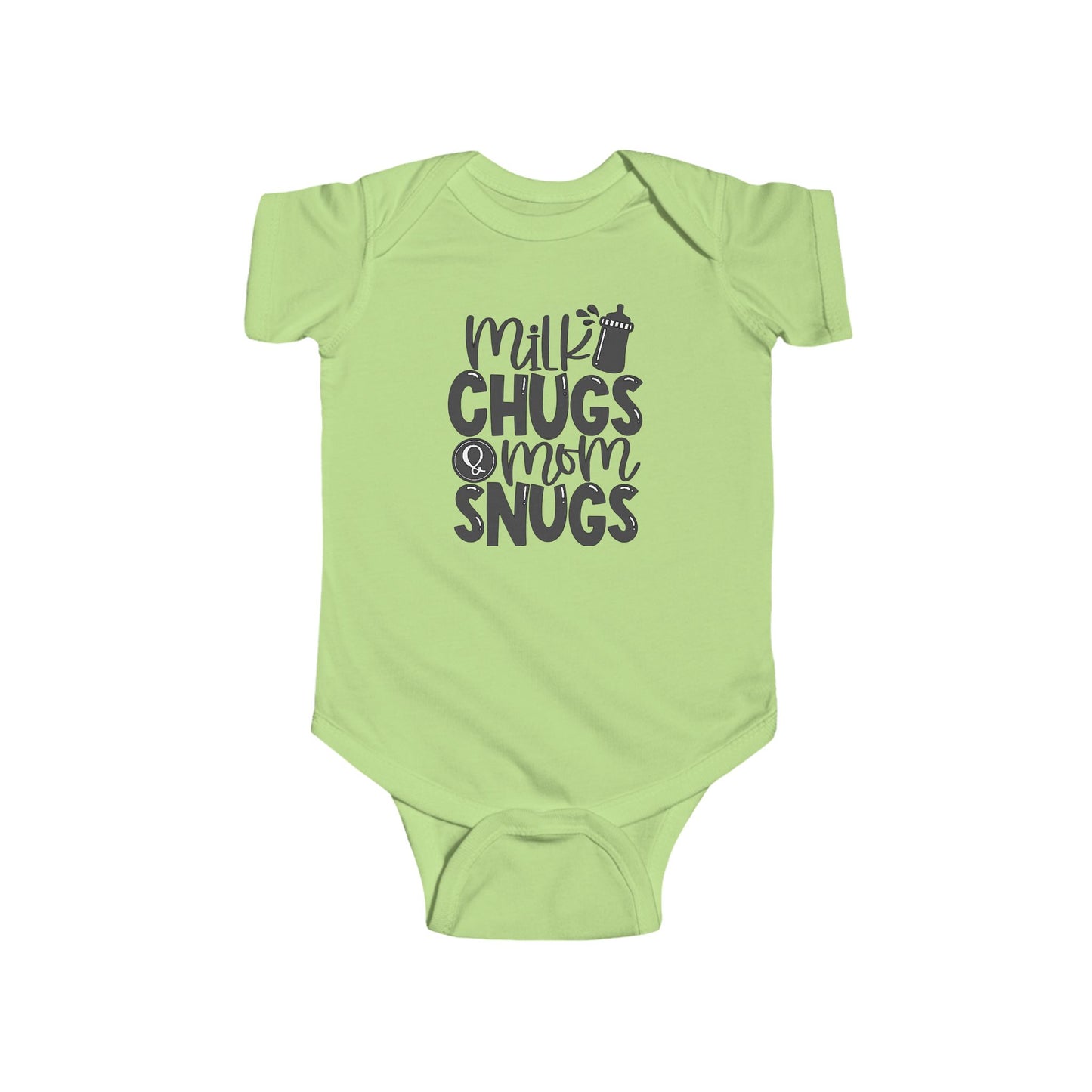 Milk Chugs & Mom Snugs Baby Bodysuit – Available in Multiple Colors and Organic