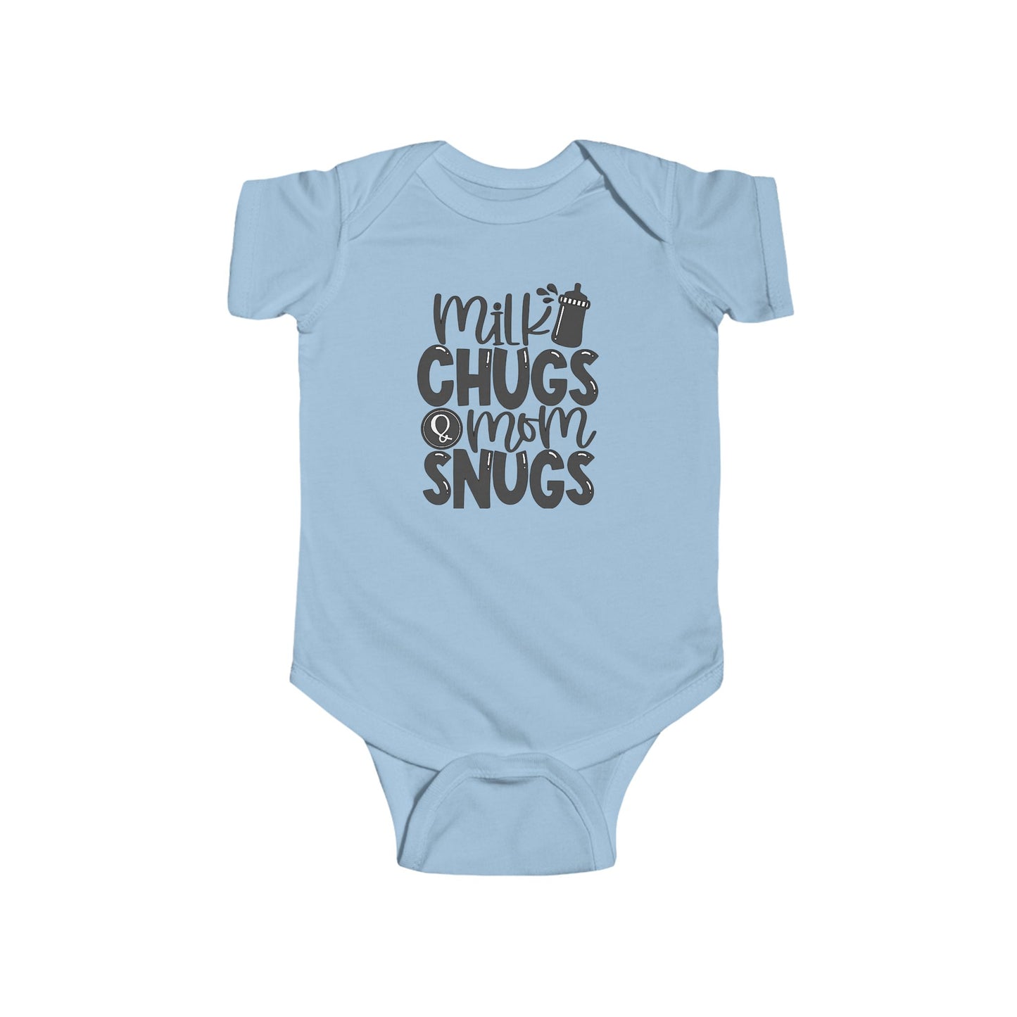 Milk Chugs & Mom Snugs Baby Bodysuit – Available in Multiple Colors and Organic