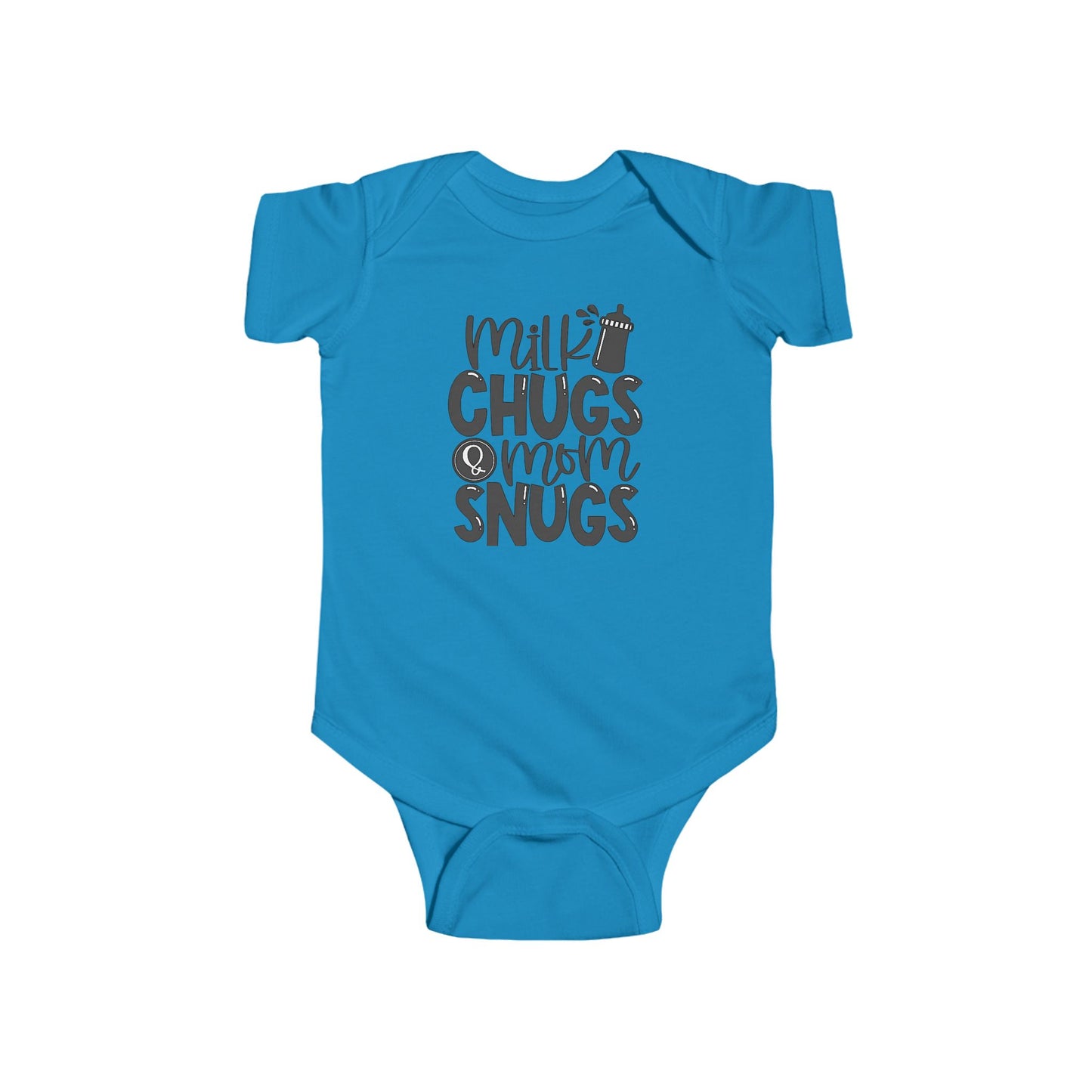 Milk Chugs & Mom Snugs Baby Bodysuit – Available in Multiple Colors and Organic