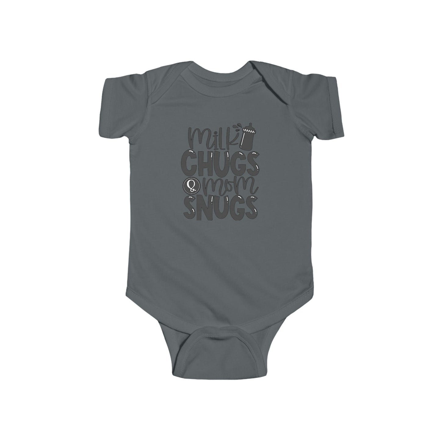 Milk Chugs & Mom Snugs Baby Bodysuit – Available in Multiple Colors and Organic