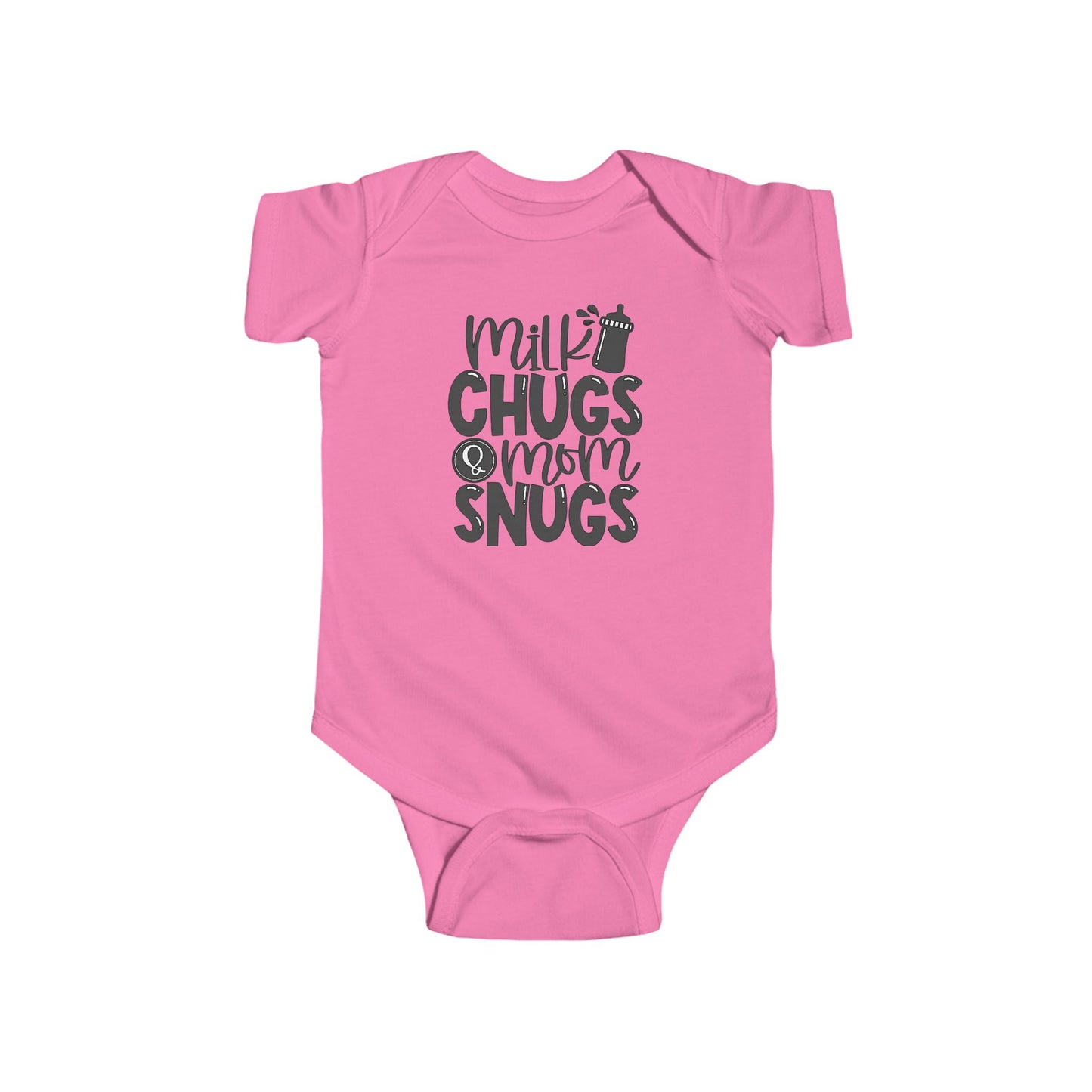 Milk Chugs & Mom Snugs Baby Bodysuit – Available in Multiple Colors and Organic