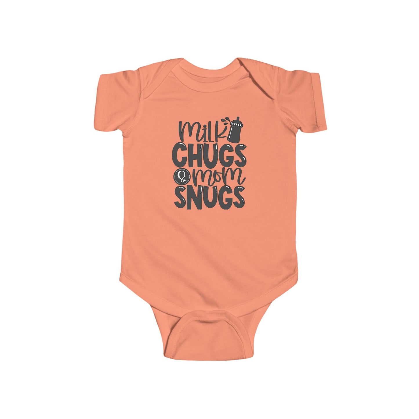 Milk Chugs & Mom Snugs Baby Bodysuit – Available in Multiple Colors and Organic