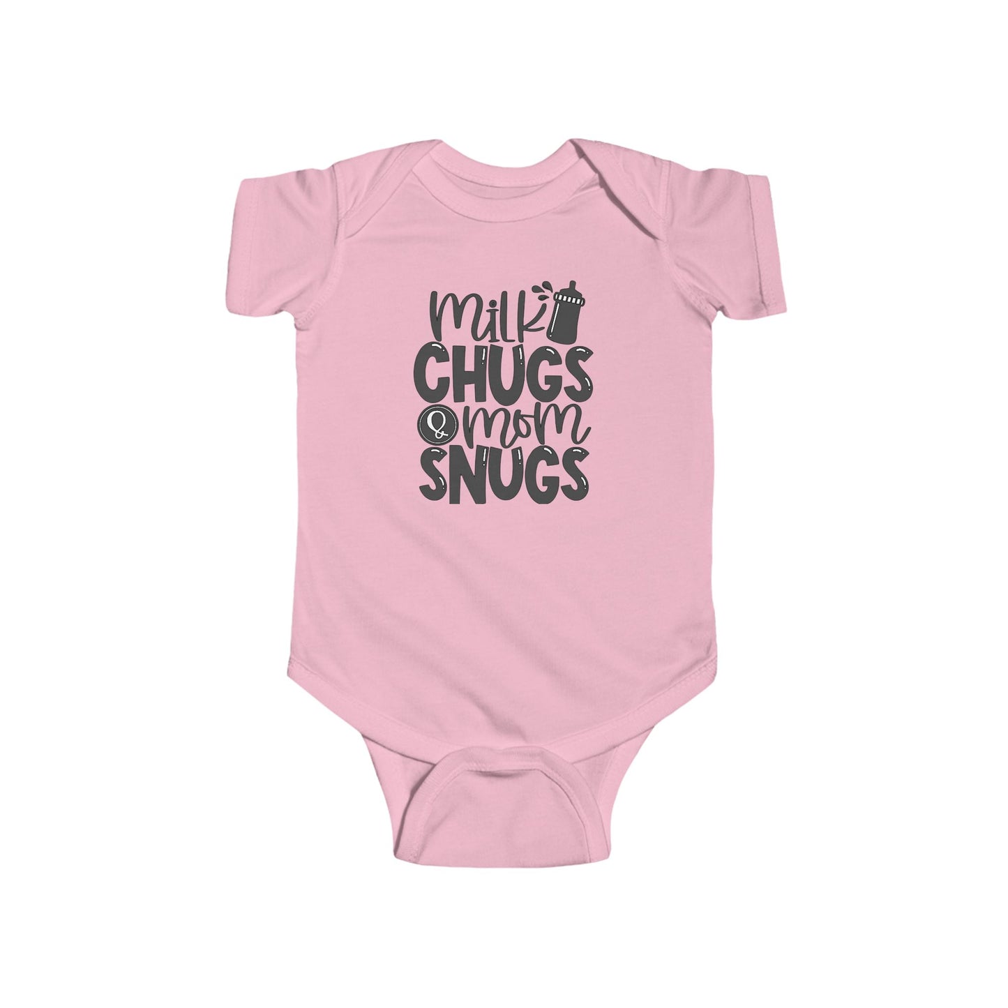 Milk Chugs & Mom Snugs Baby Bodysuit – Available in Multiple Colors and Organic