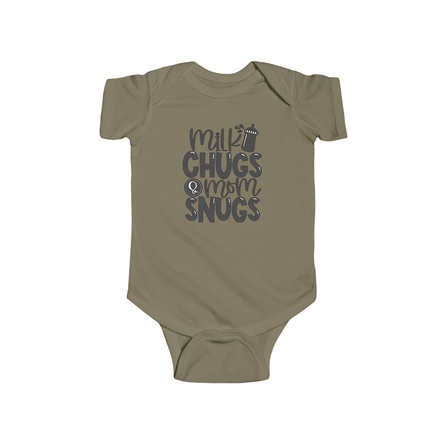 Milk Chugs & Mom Snugs Baby Bodysuit – Available in Multiple Colors and Organic