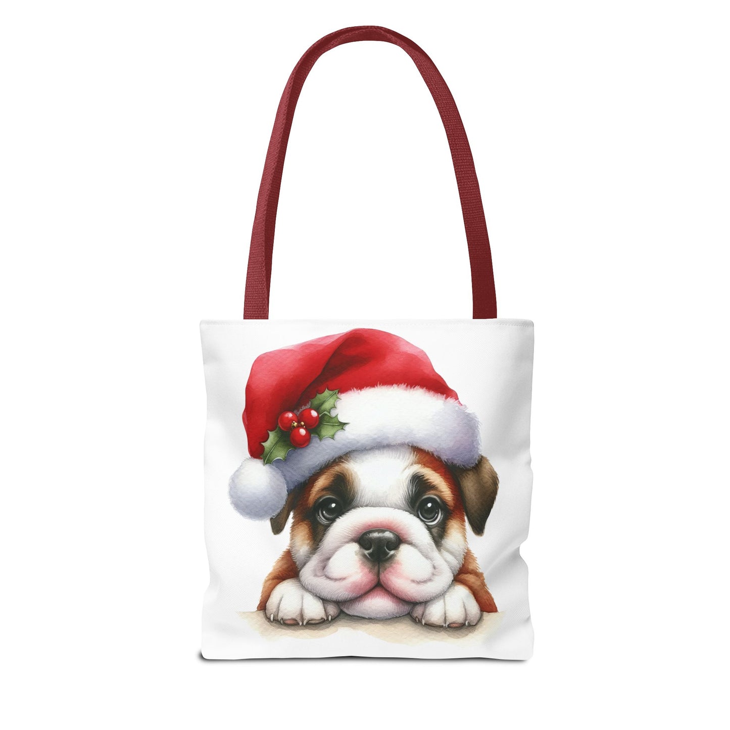 🐾 Bulldog Christmas Tote Bag – Santa Paws Cuteness You Can Carry 🎄