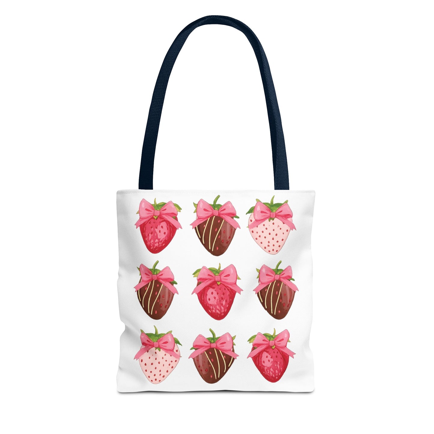 🍓 Chocolate-Covered Strawberry Tote Bag – Sweet, Stylish & Practical 🍫